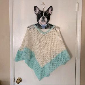 Handmade vintage crochet poncho